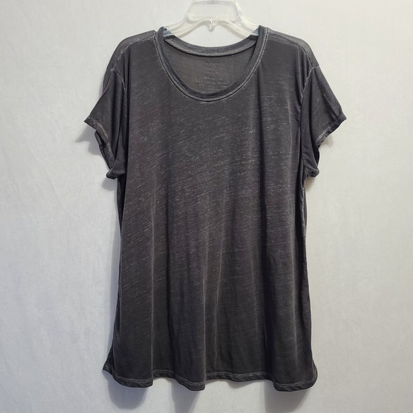 Torrid Relaxed Fit Burnout T-Shirt Women's Size 1 Gray - Picture 1 of 9